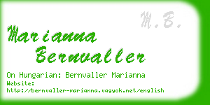 marianna bernvaller business card